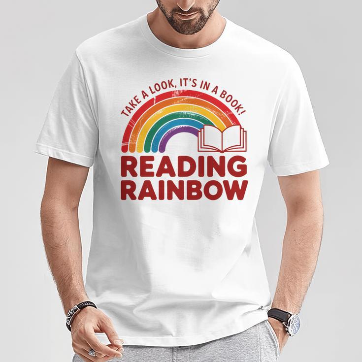 Reading Book Rainbow Literacy Learning Premium Tri-Blend T-Shirt Unique Gifts