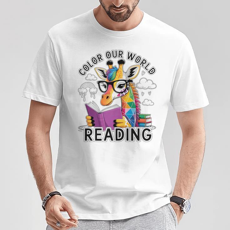 Reading Colors Our World Color Our World 2026 Reading Book Premium Tri-Blend T-Shirt Unique Gifts