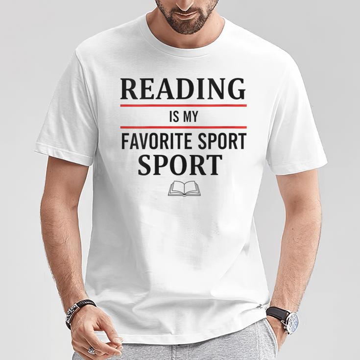 Reading Is My Favorite Sport Book Lover Saying Quote T-Shirt Unique Gifts