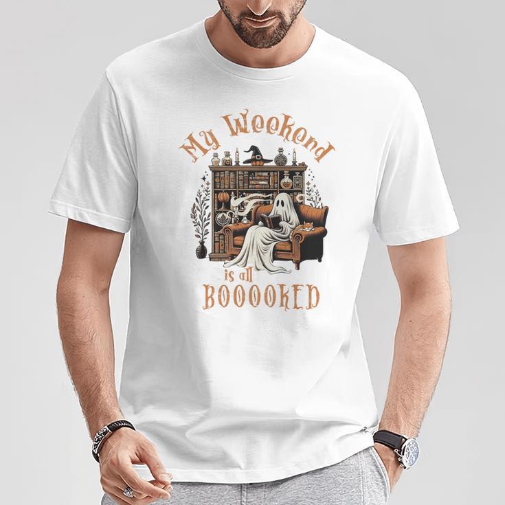 Reading Ghost Halloween Library Weekend Book Lovers Women Premium Tri-Blend T-Shirt Unique Gifts