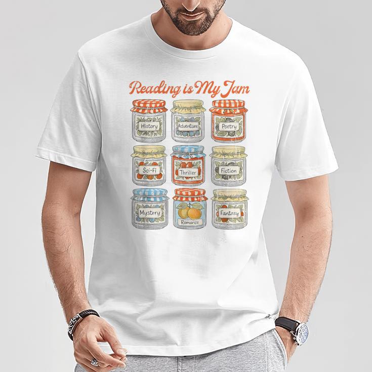 Reading Is My Jam Book Lover Fantasy Reader T-Shirt Unique Gifts