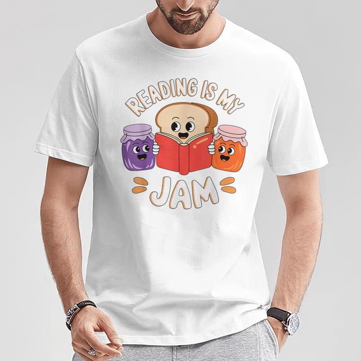 Reading Is My Jam Bookworm Book Librarian T-Shirt Unique Gifts