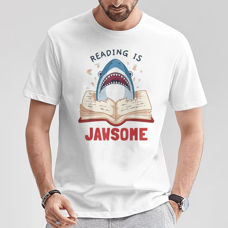 Reading Is Jawsome Bookworm Shark Book Lover For Kids T-Shirt Unique Gifts Reading Is Jawsome Bookworm Shark Book Lover For Kids T-Shirt Unique Gifts