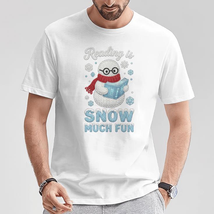 Reading Is Snow Much Fun Book Lover Winter Snowman Humor T-Shirt Unique Gifts Reading Is Snow Much Fun Book Lover Winter Snowman Humor T-Shirt Unique Gifts