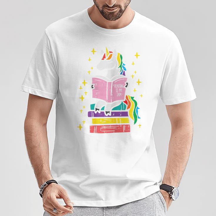Reading Unicorn Cute Book Lover Bookworm Women Girls T-Shirt Unique Gifts