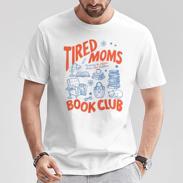 Retro Tired Moms Book Club Women Bookish T-Shirt Unique Gifts