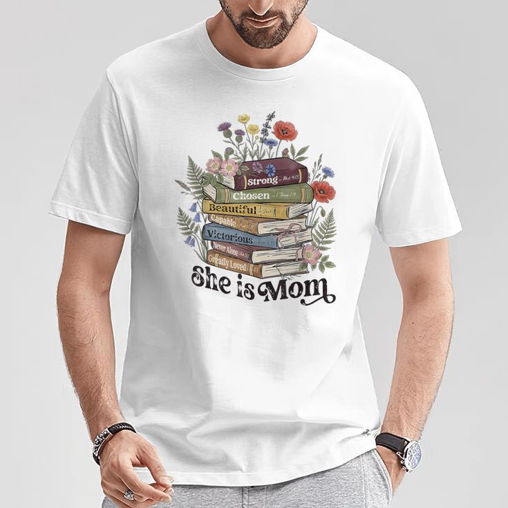 She Is Mom Christian Bible Mama Book Reading T-Shirt Unique Gifts She Is Mom Christian Bible Mama Book Reading T-Shirt Unique Gifts