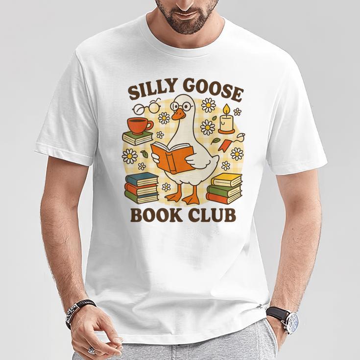 Silly Goose Book Club Cozy Reading Humor T-Shirt Unique Gifts