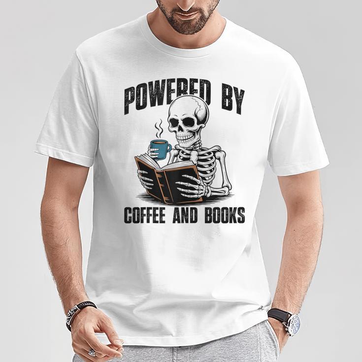 Skeleton Reading Book With Coffee T-Shirt Unique Gifts Skeleton Reading Book With Coffee T-Shirt Unique Gifts