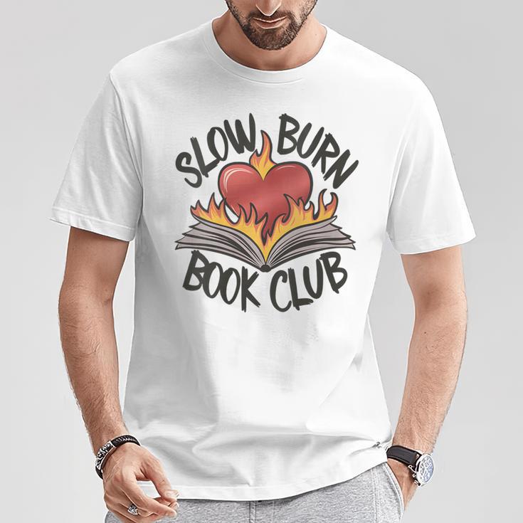Slow Burn Book Club Romantasy Trope Smut Dark Romance Reader T-Shirt Unique Gifts Slow Burn Book Club Romantasy Trope Smut Dark Romance Reader T-Shirt Unique Gifts