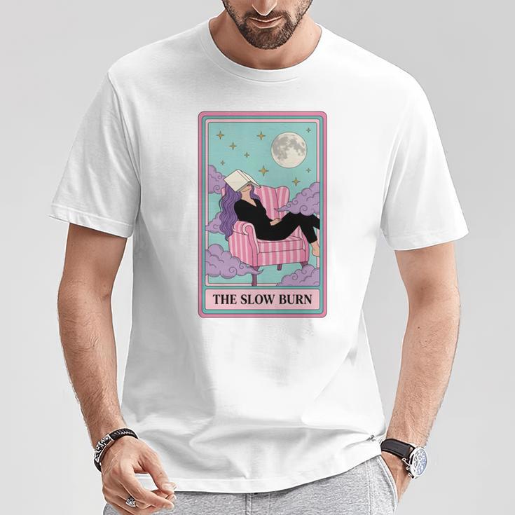 The Slow Burn Tarot Dark Romance Reader Smut Smutty Book T-Shirt Unique Gifts