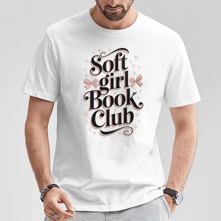 Soft Girl Book Club Coquette Bow Aesthetic Reader T-Shirt Unique Gifts