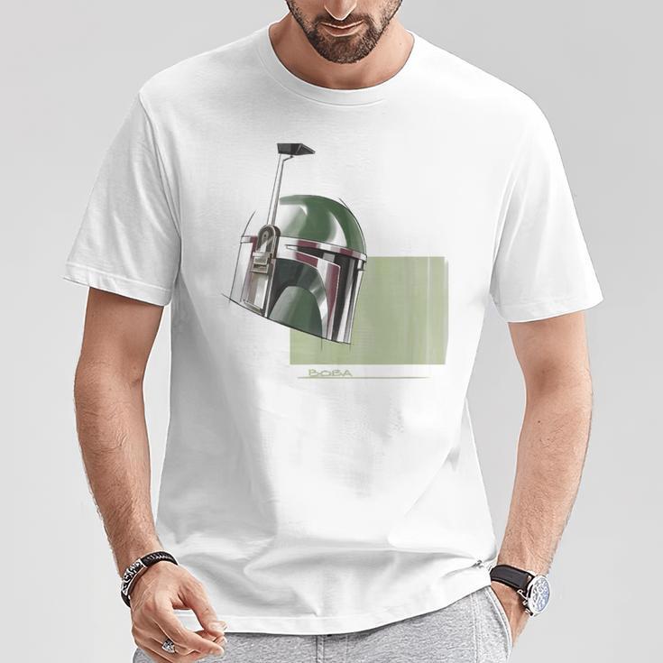 Star Wars The Book Of Boba Fett Minimalist Helmet T-Shirt Unique Gifts Star Wars The Book Of Boba Fett Minimalist Helmet T-Shirt Unique Gifts