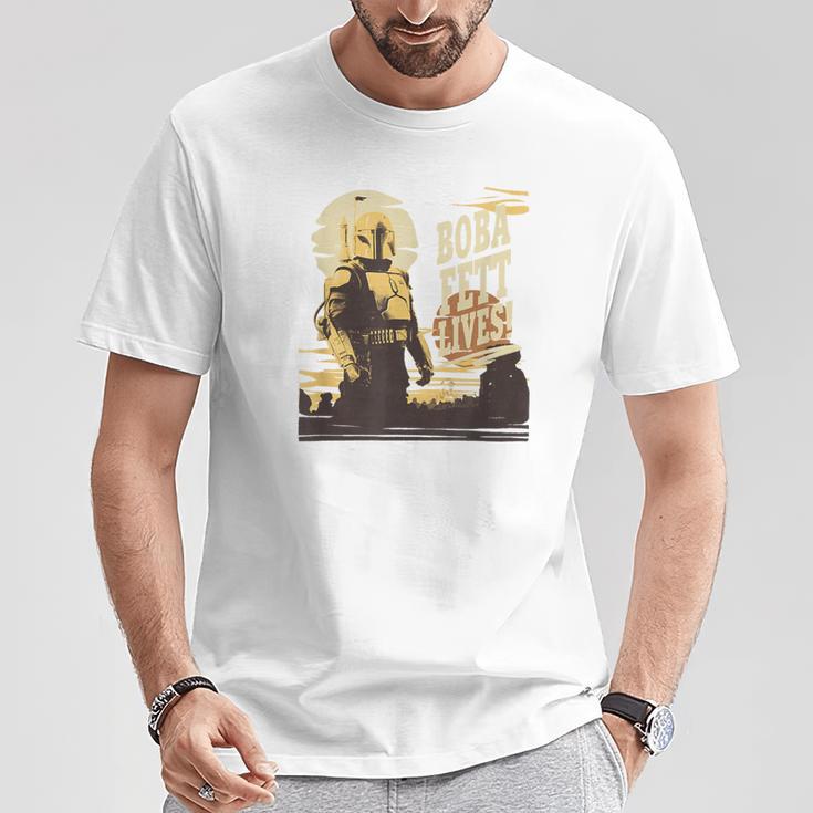 Star Wars The Book Of Boba Fett Tonal Portrait T-Shirt Unique Gifts