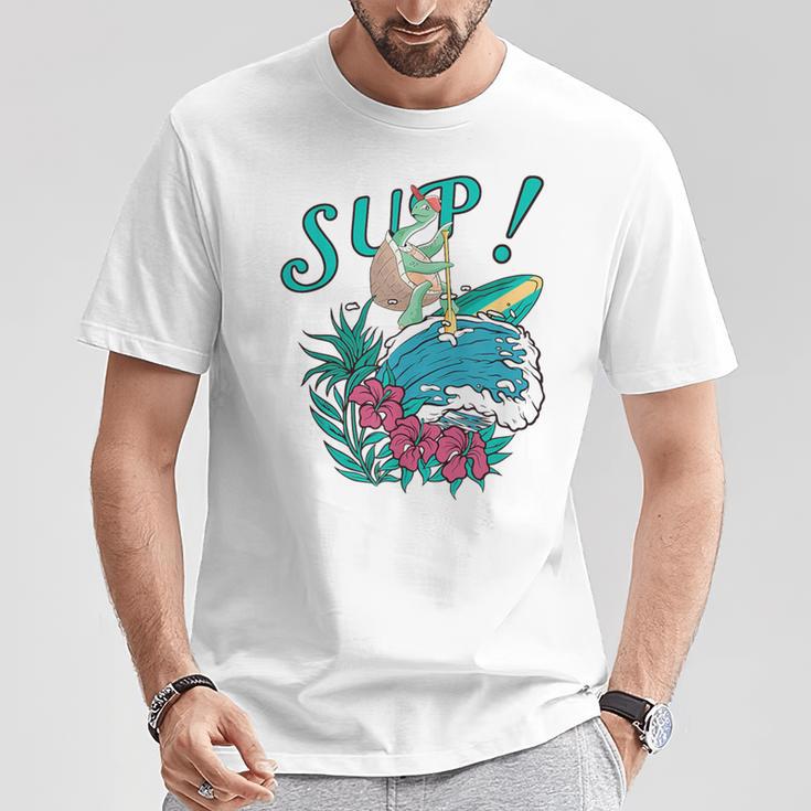 Sup サーフィン スタンドアップ パドル タートル パドリング サブボードup Tシャツ 面白い贈り物