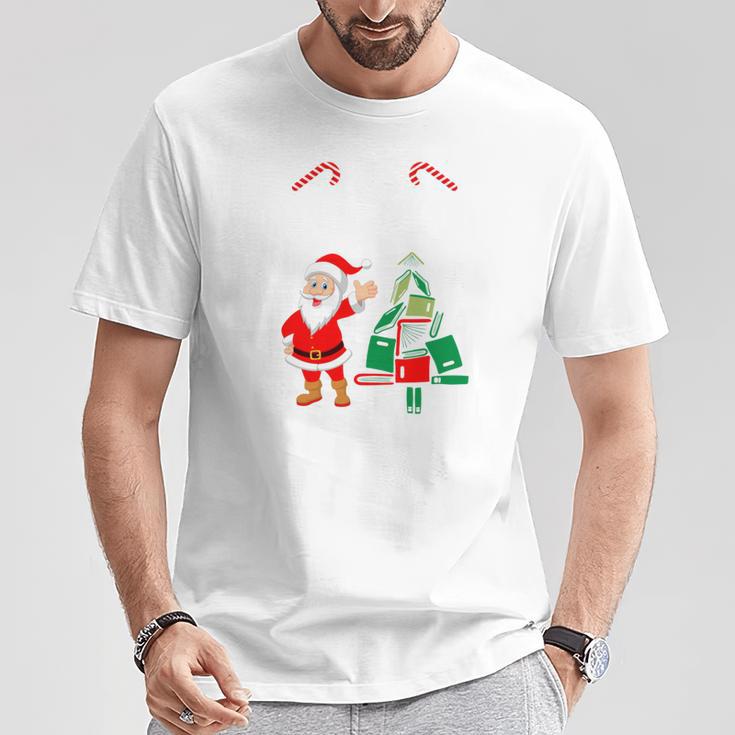 Tis The Season To Read Christmas Reindeer Book Reading Fan T-Shirt Unique Gifts