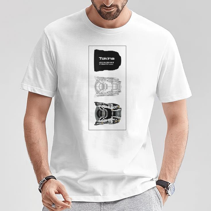 Tokina At-X116 Pro Dx Ii 断面図【前面デザイン】 Tシャツ 面白い贈り物