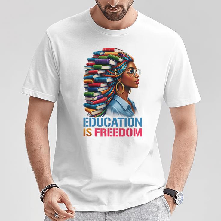 History Education Is Freedom Books Black History T-Shirt Unique Gifts History Education Is Freedom Books Black History T-Shirt Unique Gifts