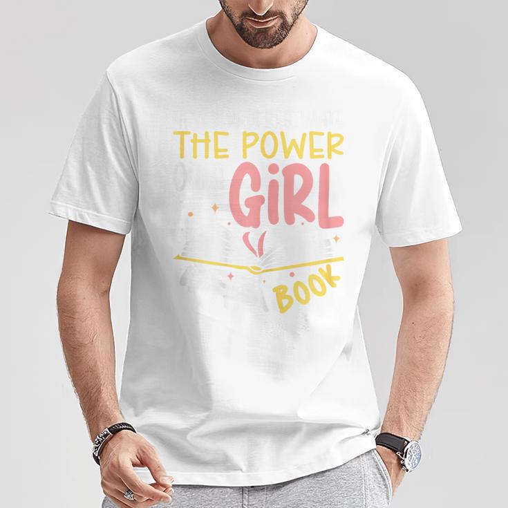 Never Underestimate Bookworm Girl Book Reader Reading T-Shirt Unique Gifts