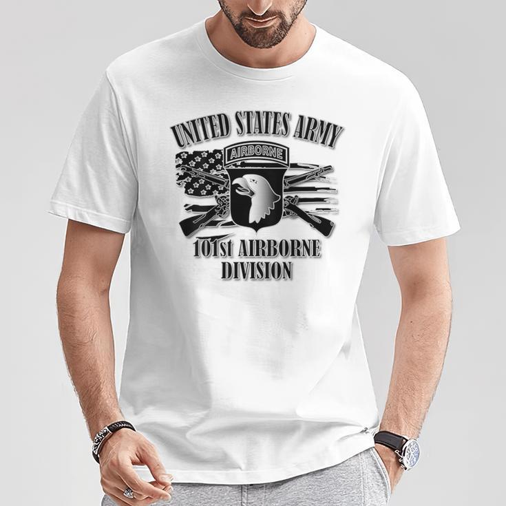 US Army 第101空挺師団 バックデザイン Tシャツ 面白い贈り物