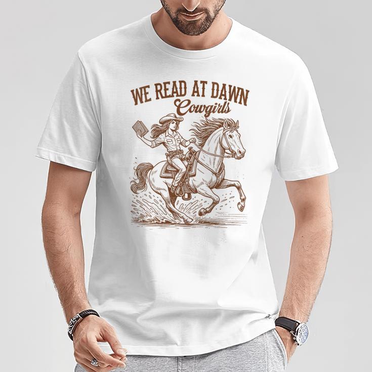Western Life Book Lover Reading We Reads At Dawn Cowgirls T-Shirt Unique Gifts Western Life Book Lover Reading We Reads At Dawn Cowgirls T-Shirt Unique Gifts