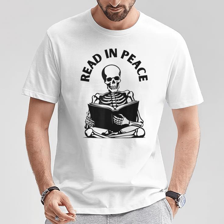 Whimsigoth Skeleton Reading A Book Dark Gothic Aesthetic T-Shirt Unique Gifts