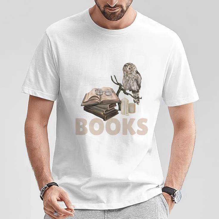 Wild About Reading Owl Wild About Books Librarian Girls Boys Premium Tri-Blend T-Shirt Unique Gifts