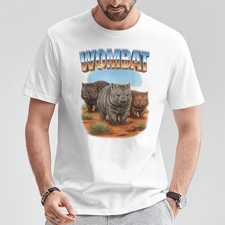 Wombat ヴィンテージ 70年代 90年代 レトロ ウォンバット 動物愛好家 ウォンバット Tシャツ 面白い贈り物