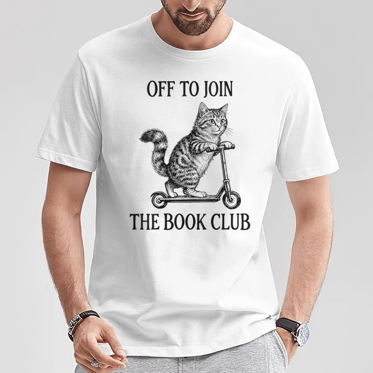 Women's Off To Join The Book Club Reading Bookworm T-Shirt Unique Gifts