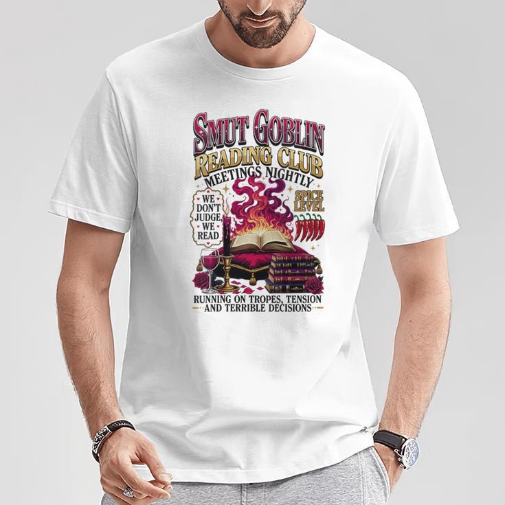 Women's Smut Goblin Reading Club Vintage Bookish Book Lover T-Shirt Unique Gifts