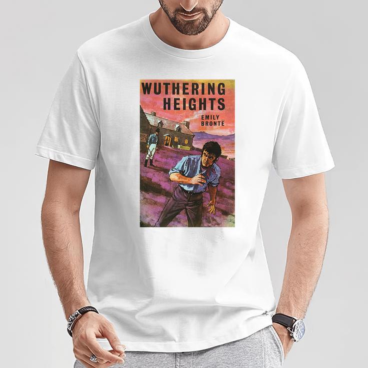Wuthering Heights Emily Bronte Vintage Book Cover T-Shirt Unique Gifts Wuthering Heights Emily Bronte Vintage Book Cover T-Shirt Unique Gifts