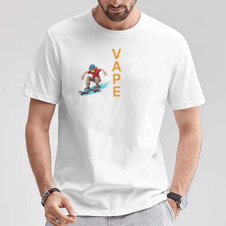 Yes I Vape V Return A My P Library Books E On Time Premium T-Shirt Unique Gifts