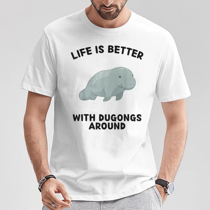 かわいいジュゴンの恋人の生活はジュゴンと一緒にいるとより良い Tシャツ 面白い贈り物