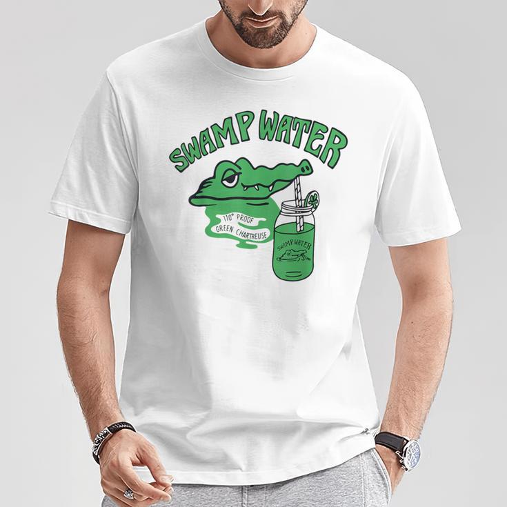 かわいいワニのクロコダイルグラフィックジャングルtシャツtシャツ Tシャツ 面白い贈り物