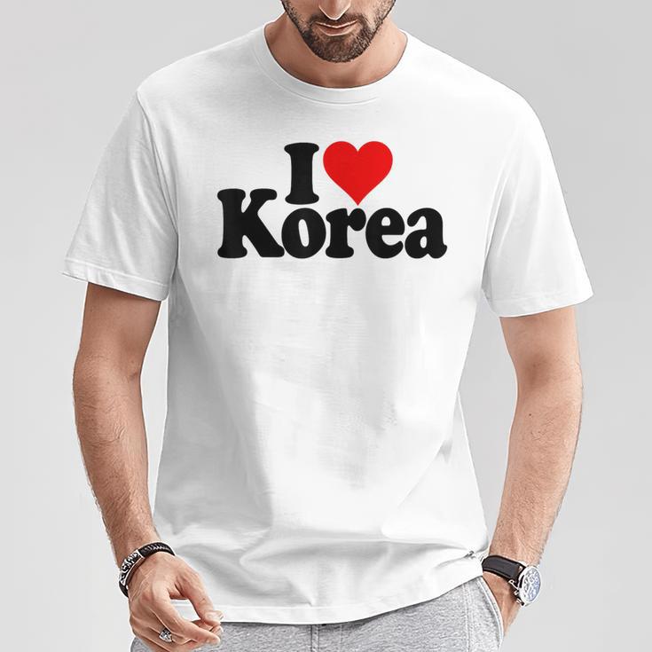 アイラブハートコリア韓国カルチャー Tシャツ 面白い贈り物