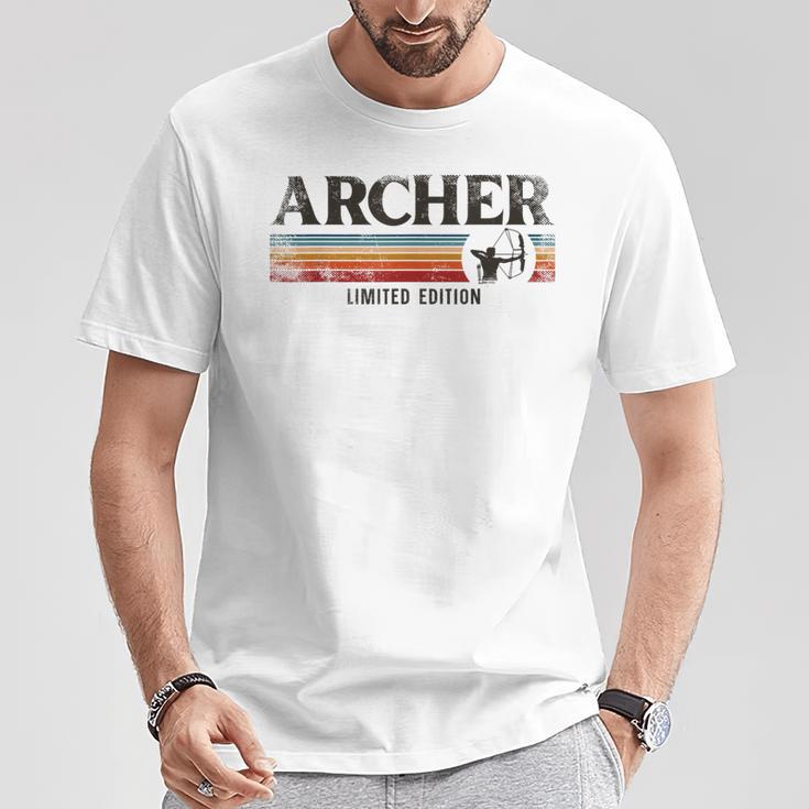 アーチェリー 弓 アーチャー レトロ ヴィンテージ アーチャー Tシャツ 面白い贈り物