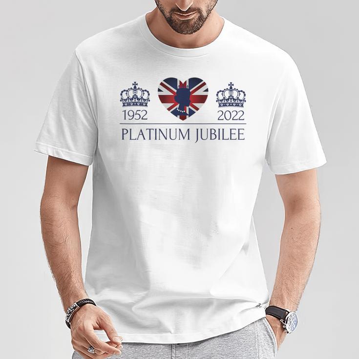 エリザベス女王プラチナジュビリー70年イギリス国旗 Tシャツ 面白い贈り物