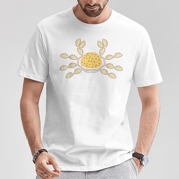 カニチャーハン（ギョーザ18個付き） おもしろ ネタ メンズ レディース キッズ 贈り物 ギフト Tシャツ 面白い贈り物