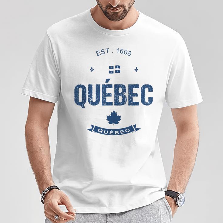 ケベックシティ ケベック州の旗 Tシャツ 面白い贈り物