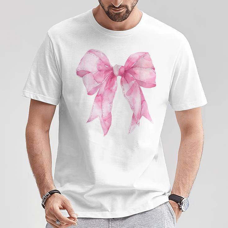 コケット ピンク リボン カワイイ Tシャツ 面白い贈り物