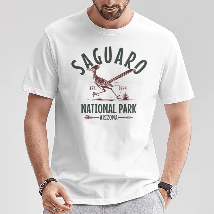 サグアロツーソン アリゾナ国立公園 ロードランナー お土産 長袖tシャツ Tシャツ 面白い贈り物