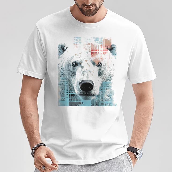 シロクマ 動物 グラフィック 描画 シロクマ Tシャツ 面白い贈り物