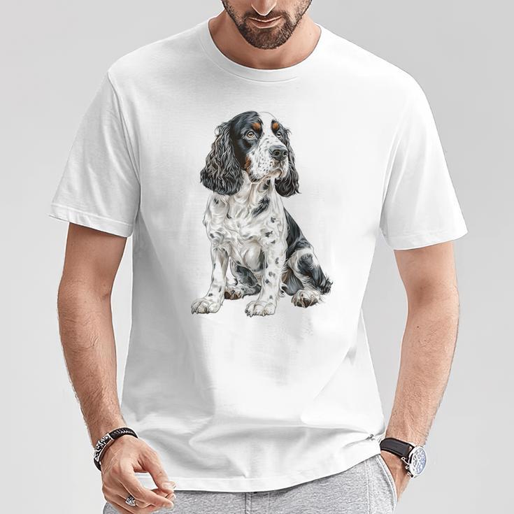 スプリンガー スパニエル 犬 モチーフ ペット 作品 スプリンガー スパニエル Tシャツ 面白い贈り物