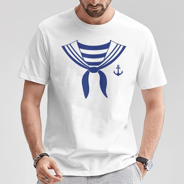 セーラー、コスチューム、セーラー服、セーラー、制服 カーニバルailor Costume アンカー Tシャツ 面白い贈り物