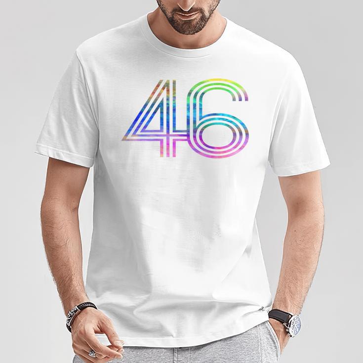 タイダイシャツ ナンバー46 レトロユニフォーム バックプリントジャージ Tシャツ 面白い贈り物