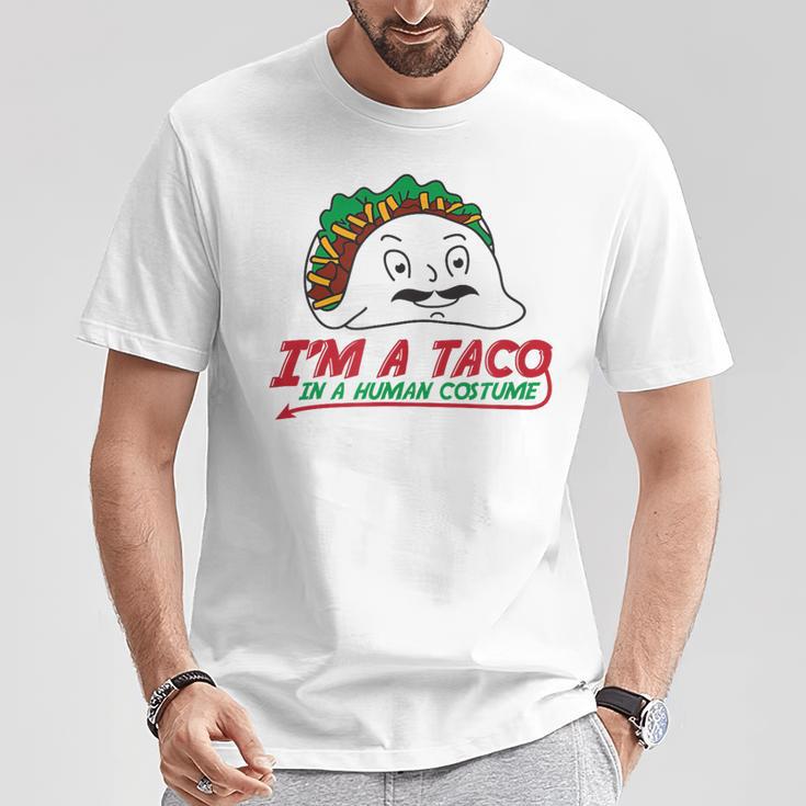 タコス イン ヒューマン コスチューム メキシカン テクスメックス ファヒータ ブリトー Tシャツ 面白い贈り物