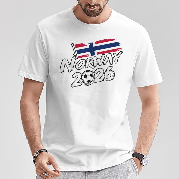 ノルウェー サッカー フットボール 試合 プレーヤー ファン ノルウェー国旗 Tシャツ 面白い贈り物
