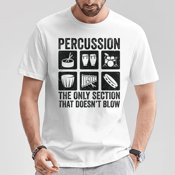 パーカッションパーカッション奏者 ドラムセット ドラムドラマー Tシャツ 面白い贈り物