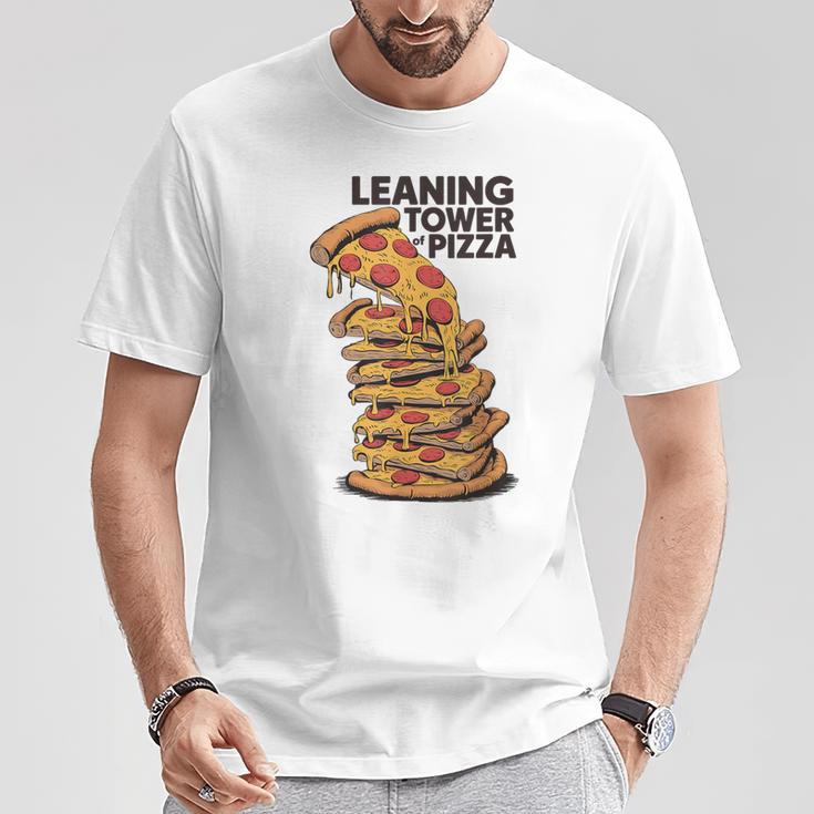 ピザ愛好家のためのピザの斜塔 Tシャツ 面白い贈り物