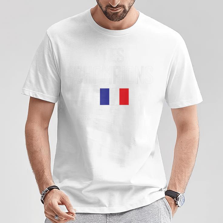 フランス 2018 フットボール サッカー ワールドチャンピオン Tシャツ 面白い贈り物